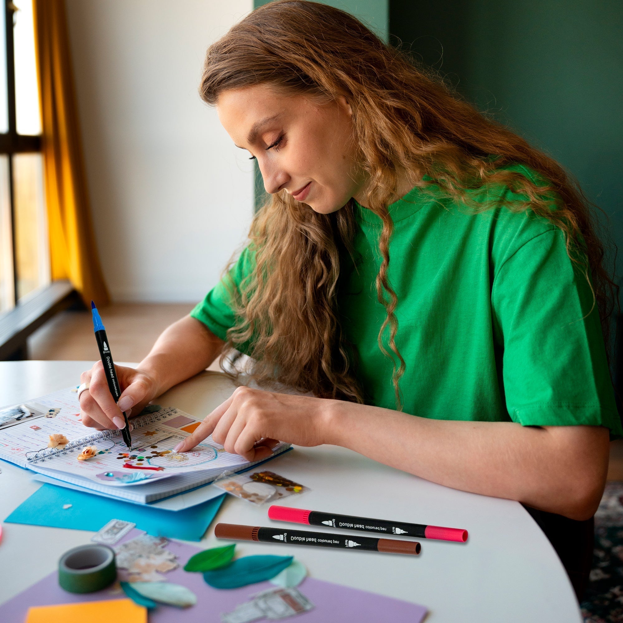 NextG Artz – Dual Tip Brush Art Marker Pens, 120 Unique Bright Colors