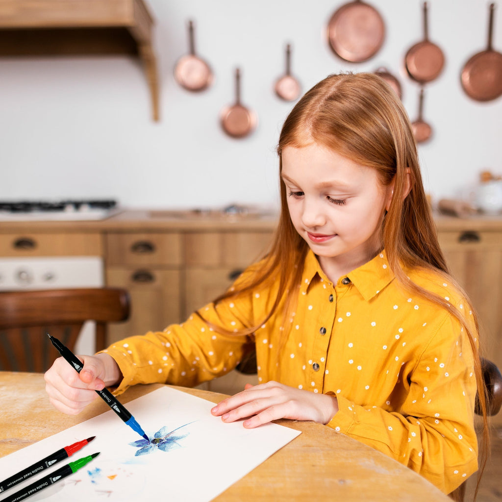 NextG Artz – Dual Tip Brush Art Marker Pens, 120 Unique Bright Colors