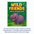 Wild Friends Coloring Pages – 48 Pages – Fun Animal Designs – For Kids