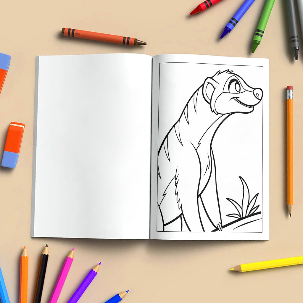 Wild Friends Coloring Pages – 48 Pages – Fun Animal Designs – For Kids