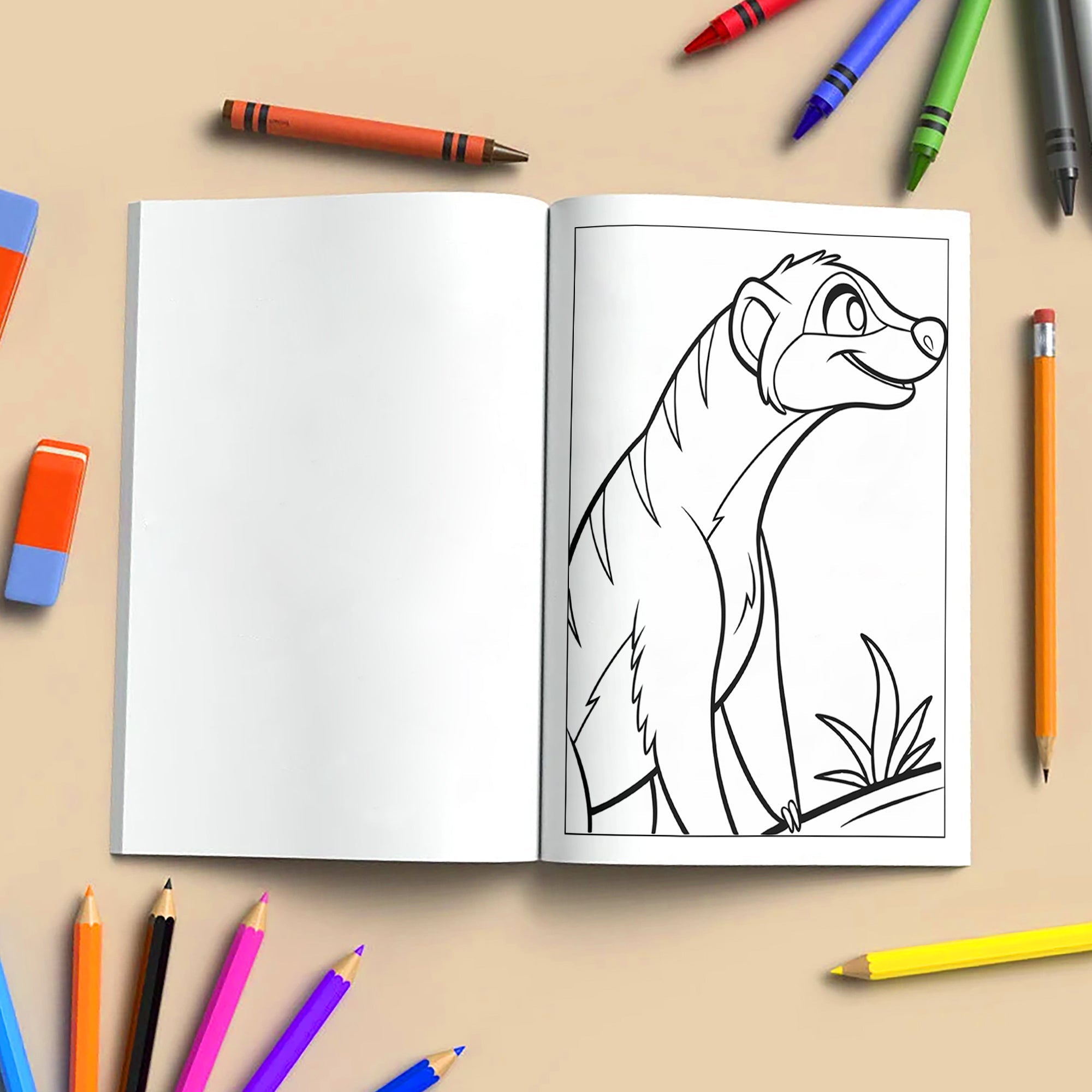 Wild Friends Coloring Pages – 48 Pages – Fun Animal Designs – For Kids