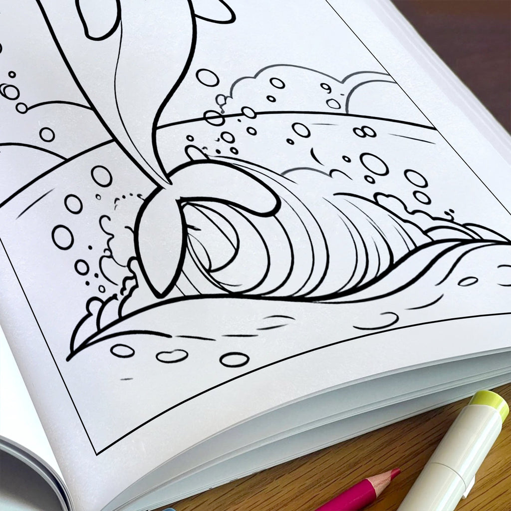 Beach Buddies Hawaii Coloring Pages – 48 Kawaii Surf & Sea Creatures – For Kids