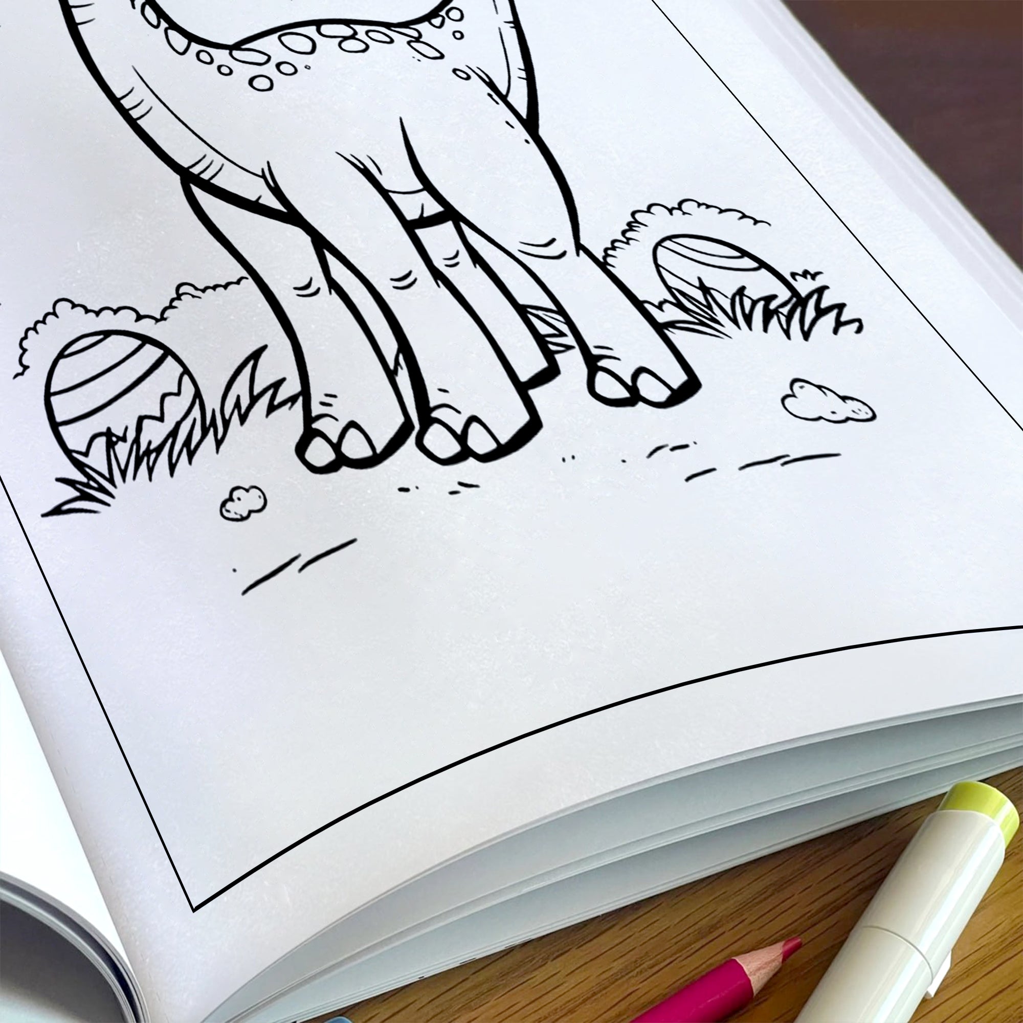 American Dino World – Cute Dinosaur & Flag Coloring Pages – 48 Pages – Cartoon Dino, Patriotic Scene – For Kids