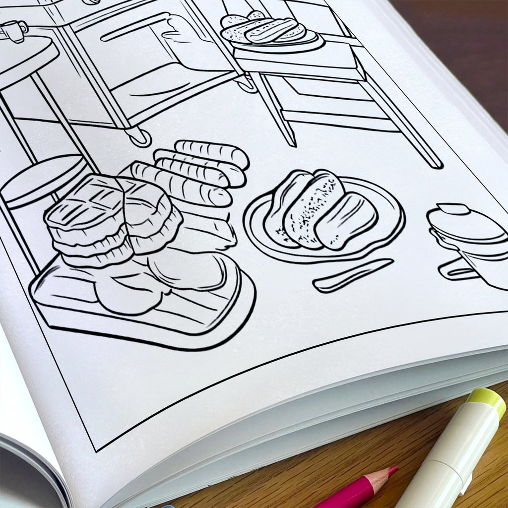 Aloha Spirit Hawaiian Coloring Pages – 48 Pages – Cute Island Life, Palm Trees, Surfboards – For Kids