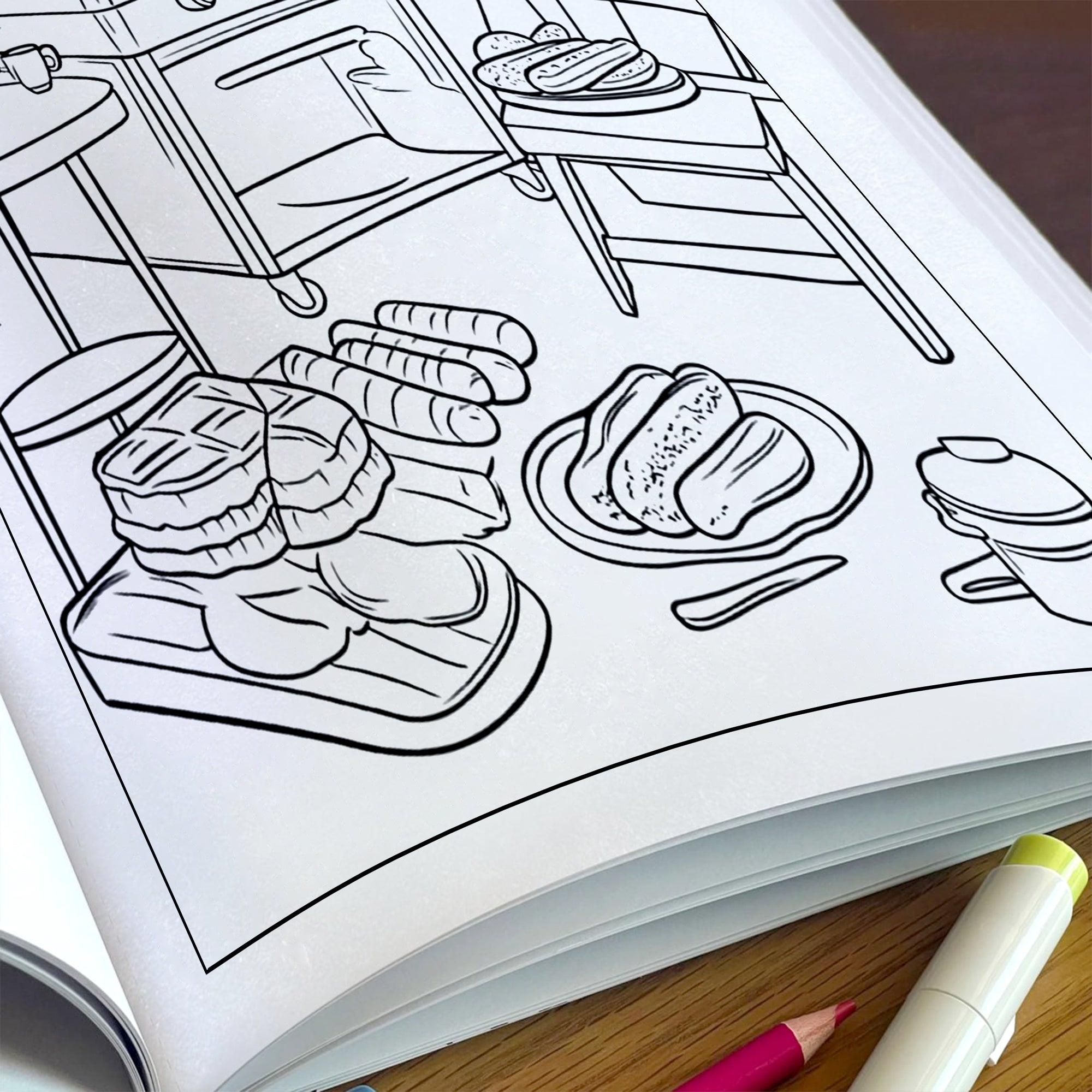 Aloha Spirit Hawaiian Coloring Pages – 48 Pages – Cute Island Life, Palm Trees, Surfboards – For Kids