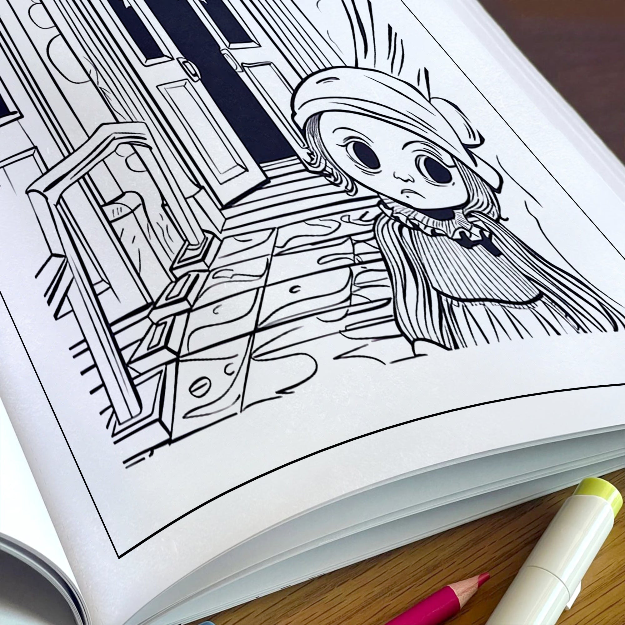 Fright Night – Haunted Mansion Coloring Pages – 48 Scary Houses & Halloween Vibes – For Kids