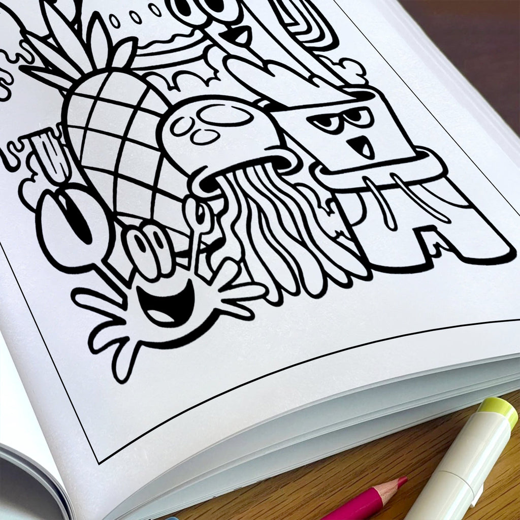 Aloha Doodle Days – Hawaii Coloring Pages – 48 Summer Vacation Scenes – For Kids