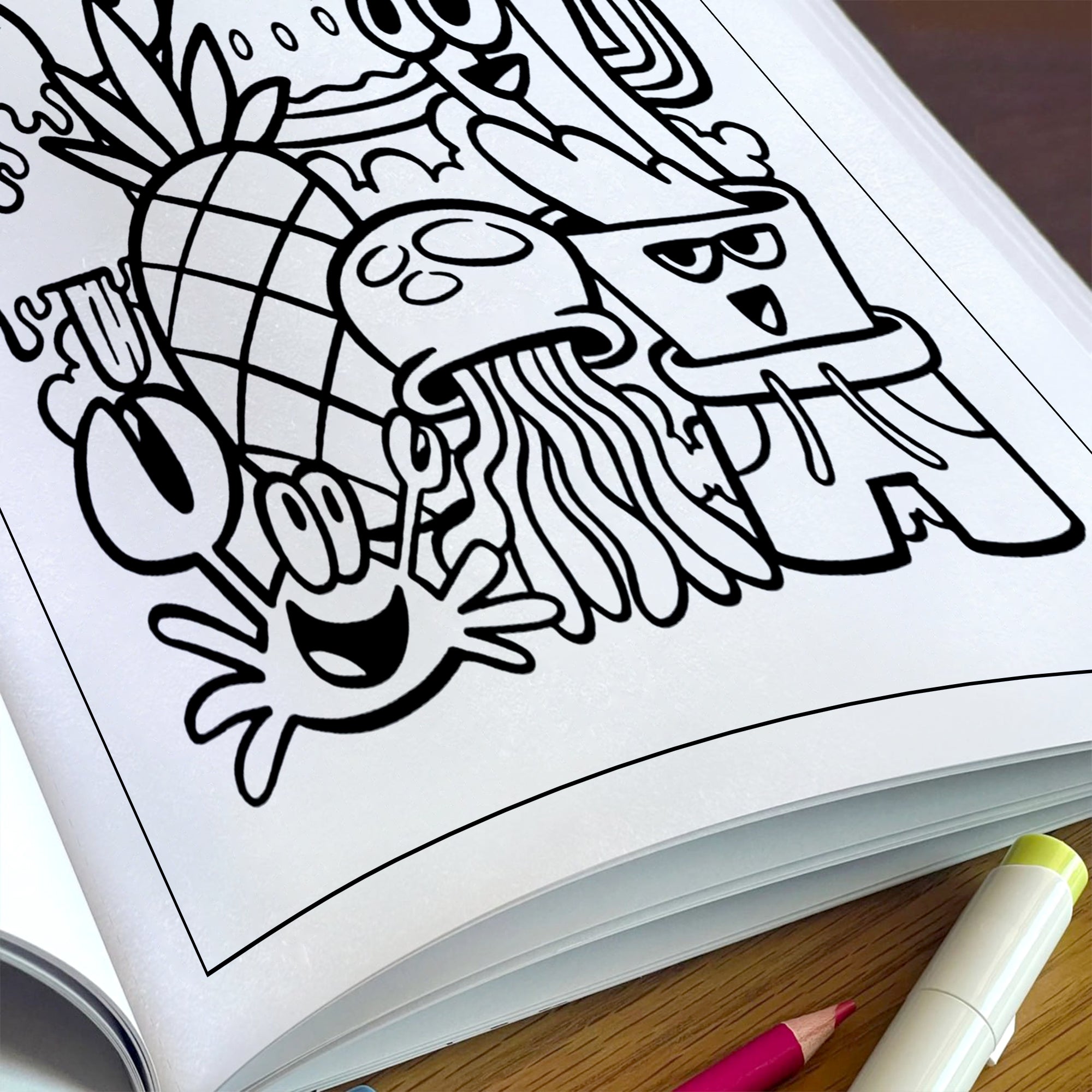 Aloha Doodle Days – Hawaii Coloring Pages – 48 Summer Vacation Scenes – For Kids