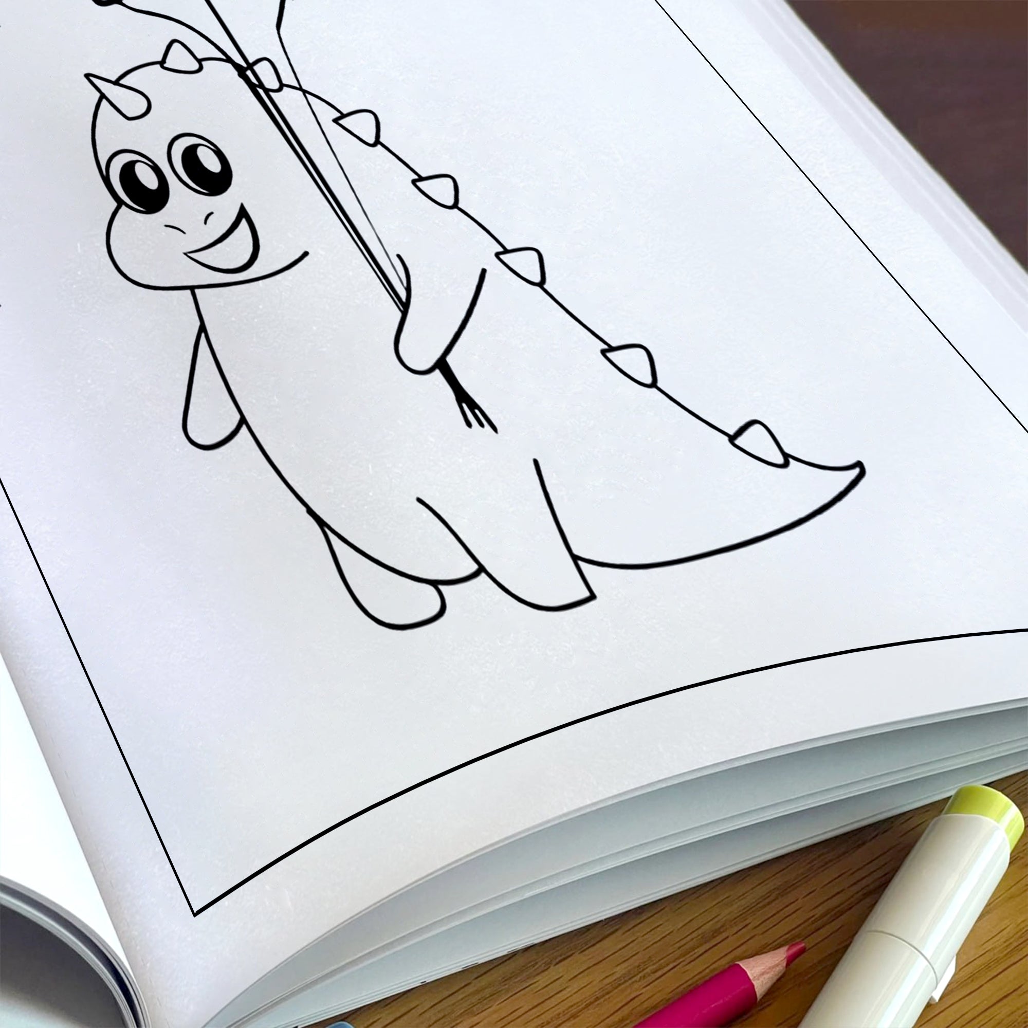 Adorable Dino World – Cute Dinosaur Coloring Pages – 48 Pages – Fun Prehistoric Friends – For Kids