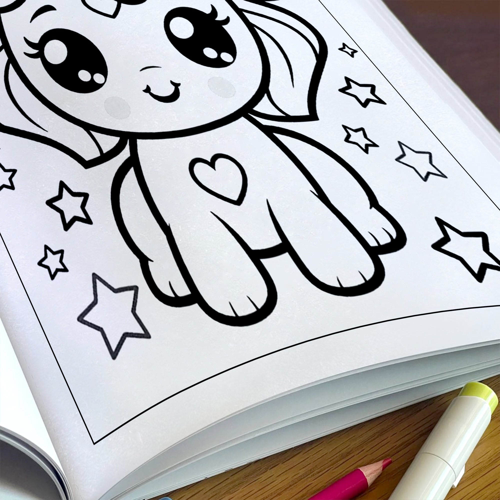 Magical Kawaii Unicorns Coloring Pages – 48 Pages – Adorable Fantasy Unicorn Designs – For Kids