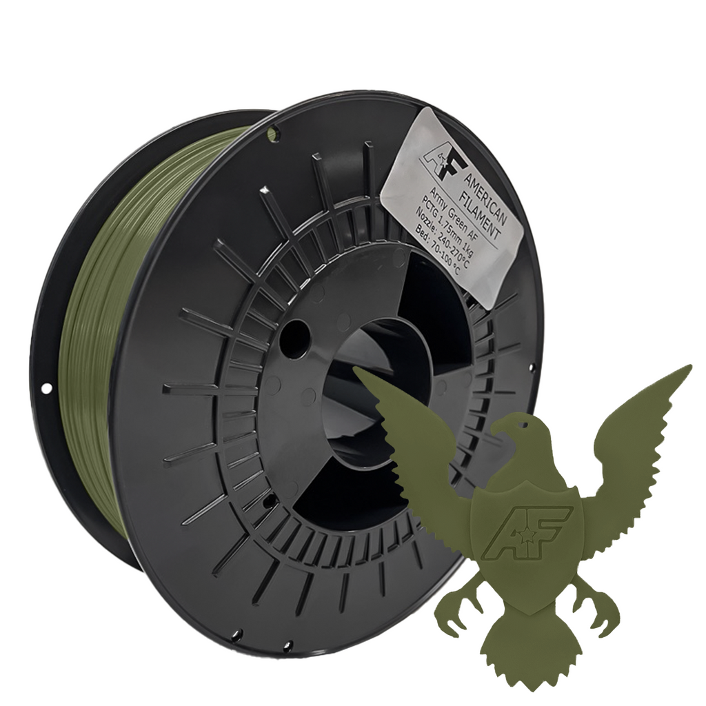 Army Green AF 1.75mm PCTG Filament Made in the USA!