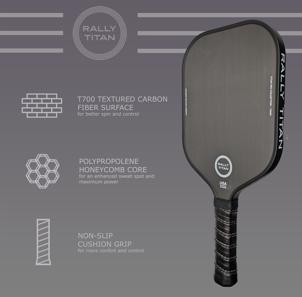 Titan Pro Control | 16MM | T700 Titan Carbon Friction Surface | Textured Surface | Black