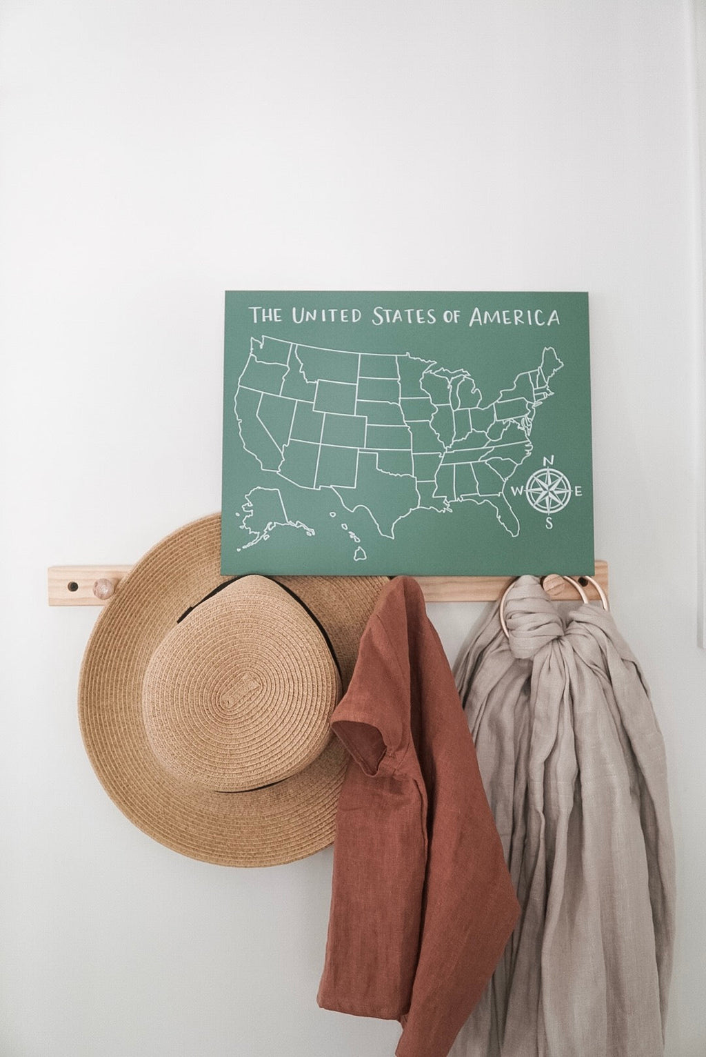 United States Map Trace-n-Erase Chalkboard® (unlabeled)