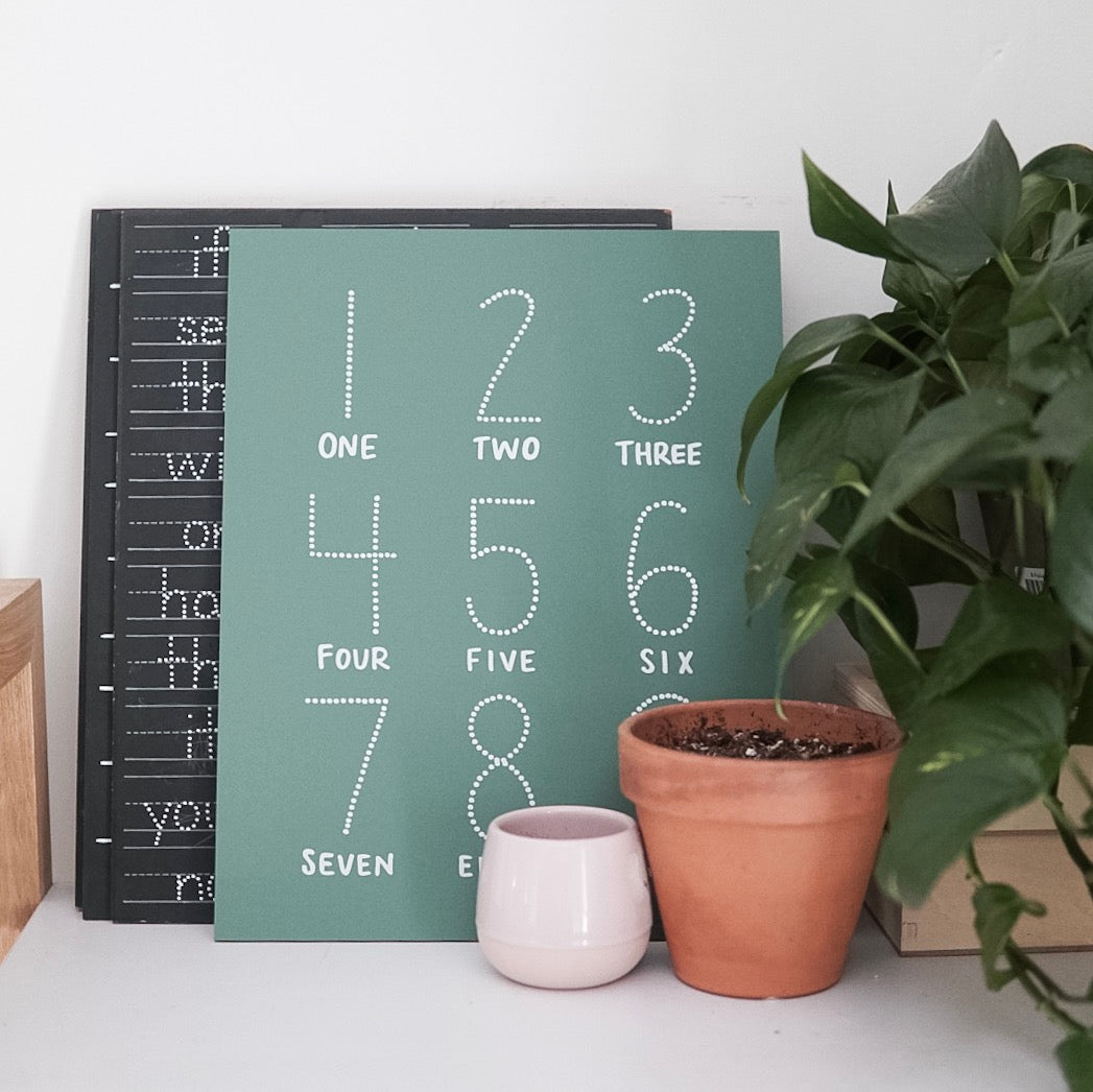 Traceable Numbers Trace-n-Erase Chalkboard®