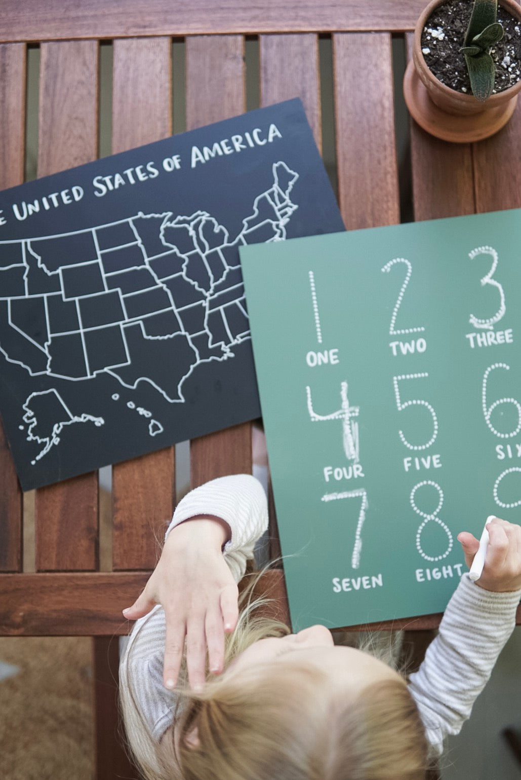 Traceable Numbers Trace-n-Erase Chalkboard®