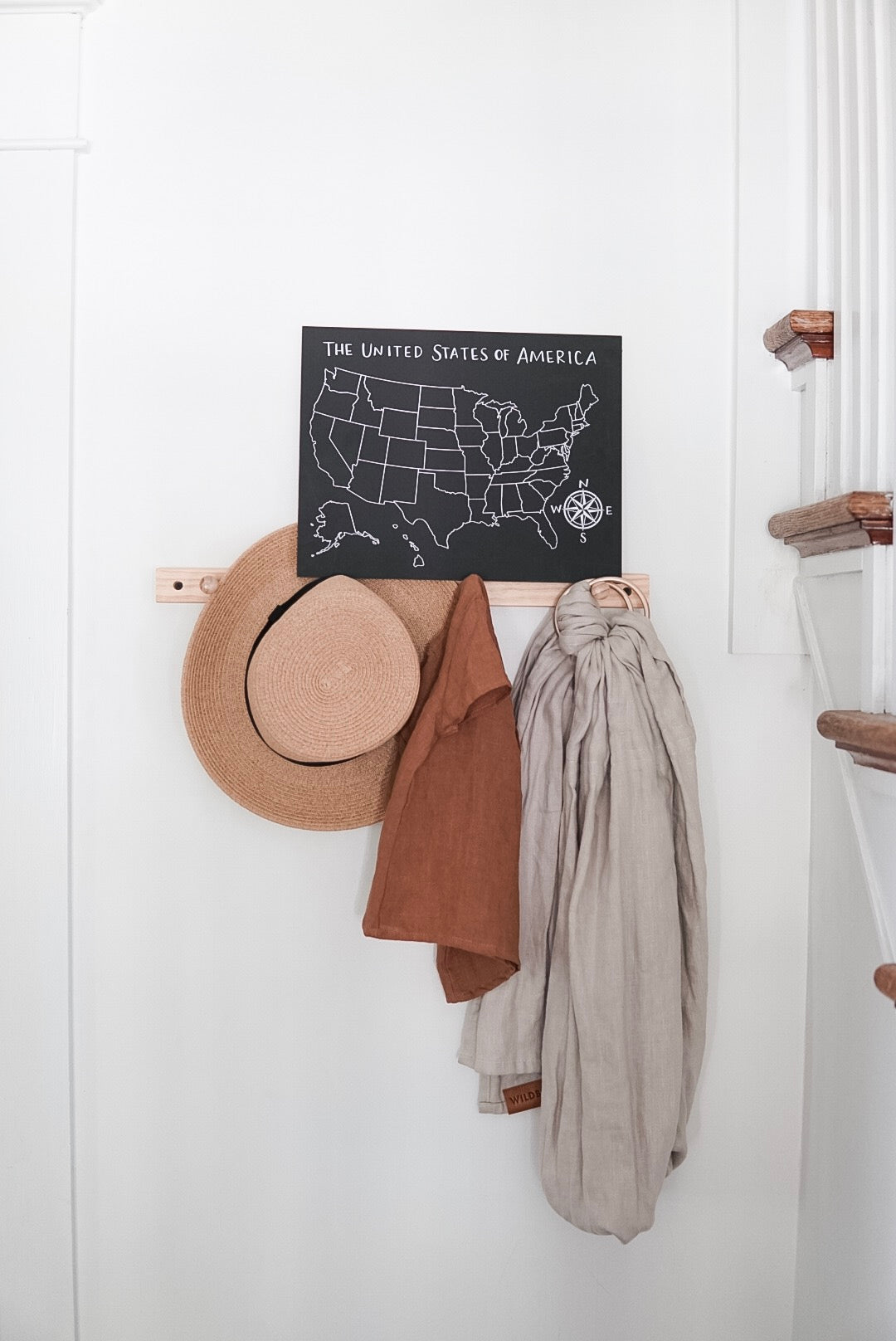 United States Map Trace-n-Erase Chalkboard® (unlabeled)