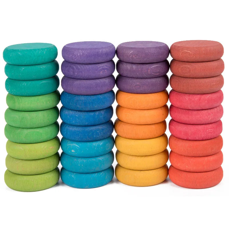 Rainbow Rings, Coins and Nins Pretend Play Toys