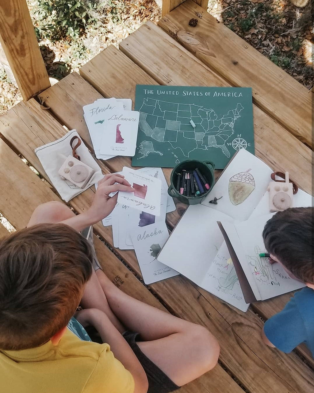 United States Map Trace-n-Erase Chalkboard® (unlabeled)