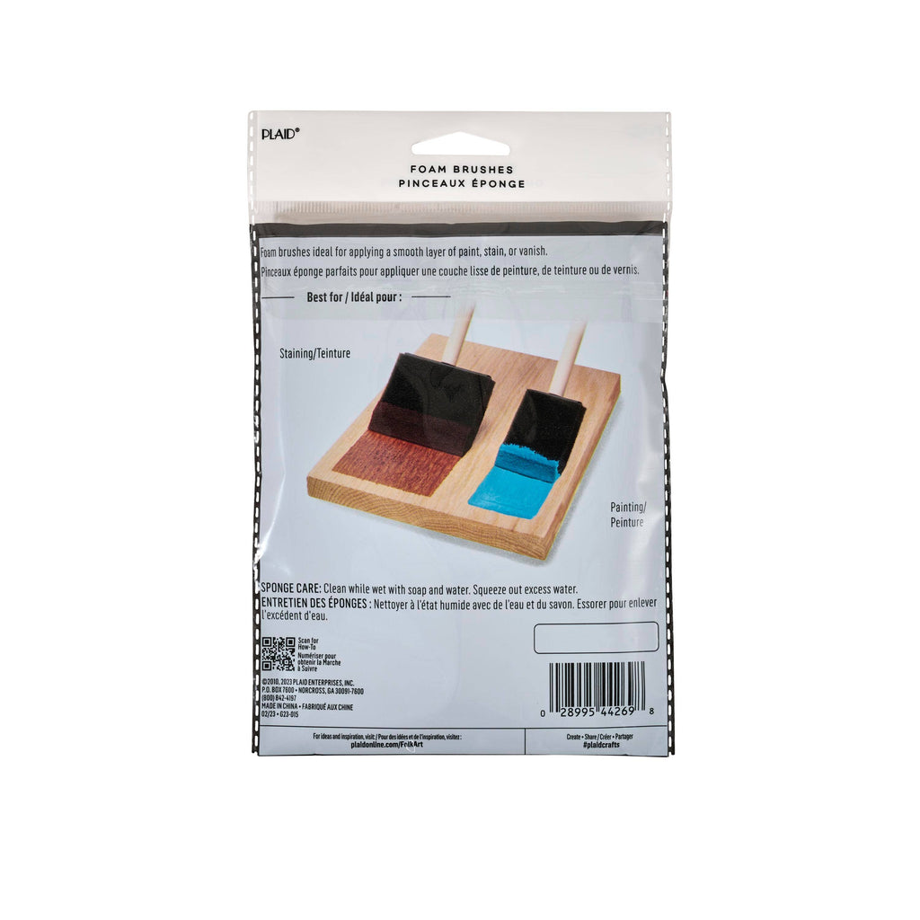 Plaid ® Brush Sets - Foam Brush Set of 3