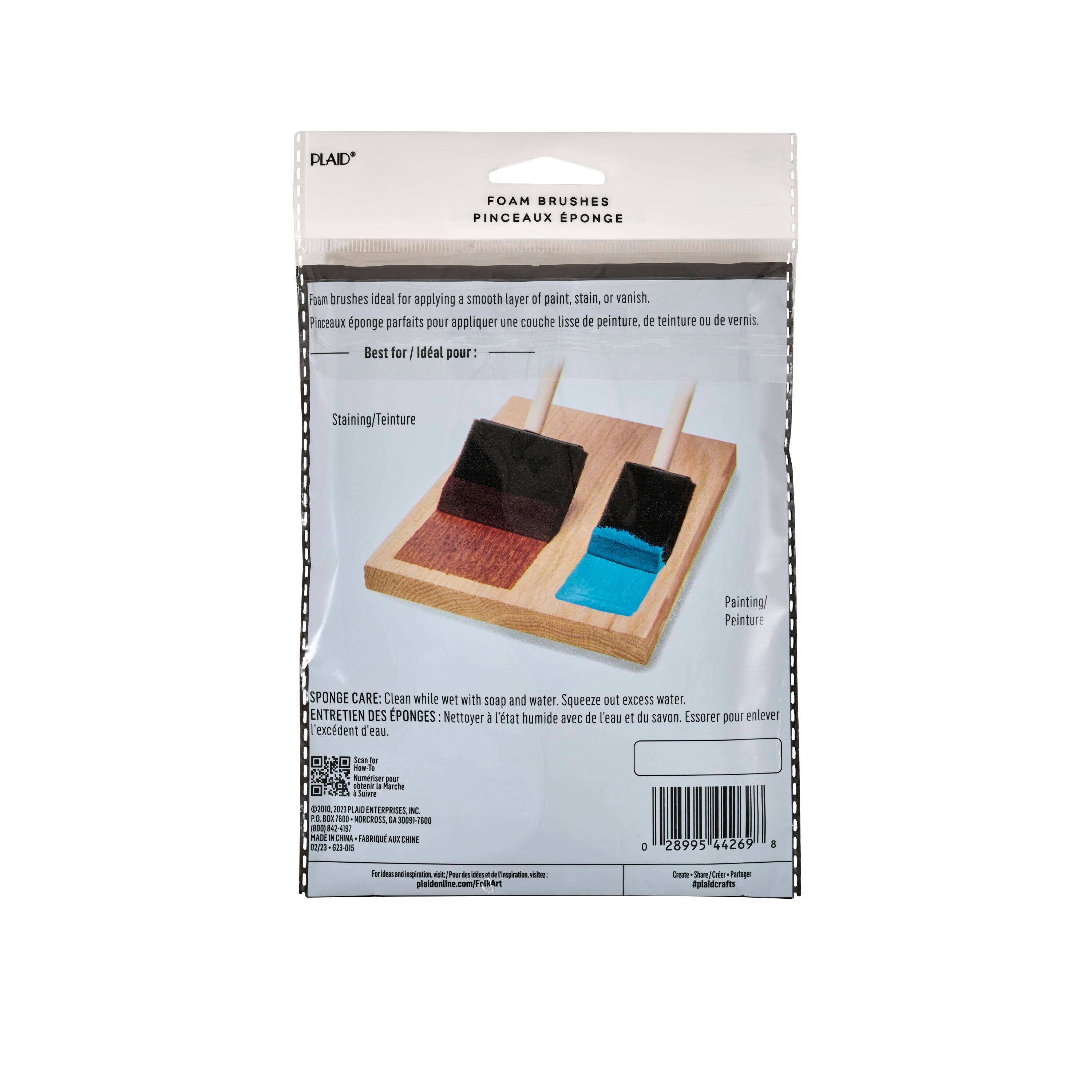 Plaid ® Brush Sets - Foam Brush Set of 3