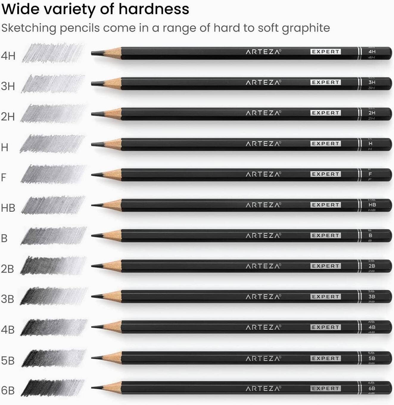 Arteza® Pro Series Drawing Pencils Set, 12 pc.
