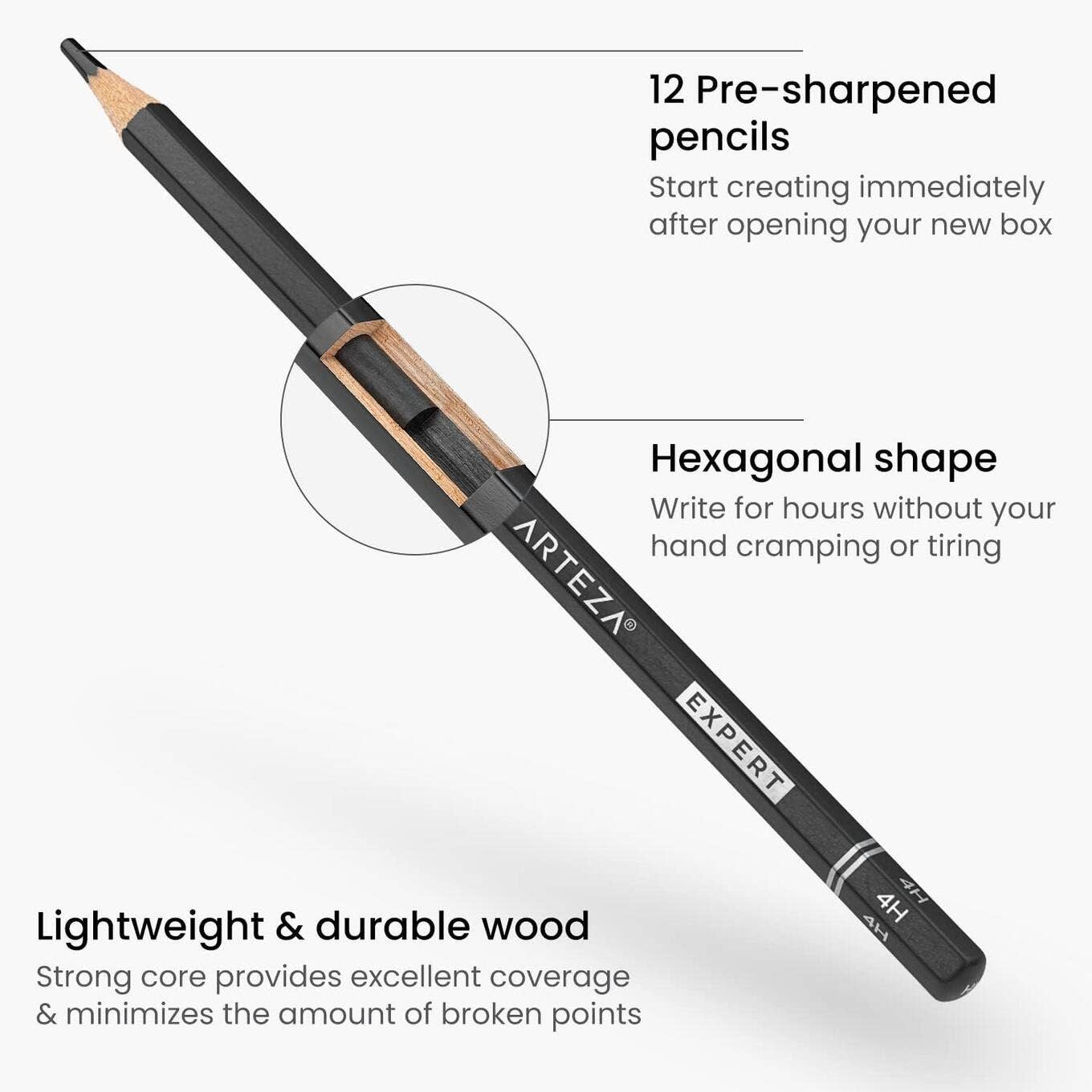 Arteza® Pro Series Drawing Pencils Set, 12 pc. – SilverDean Supplies