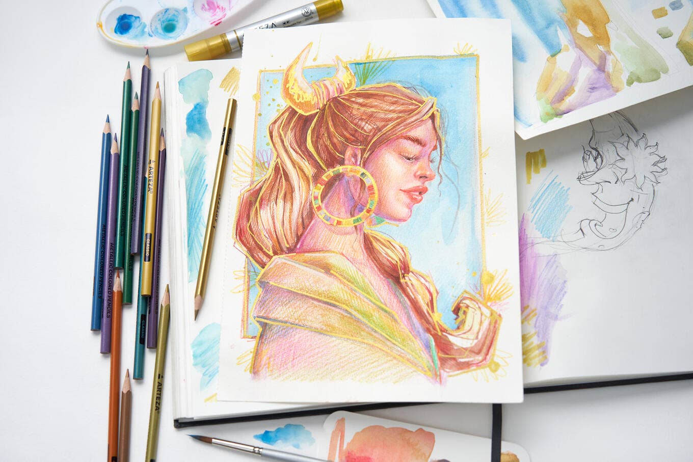 Arteza® Metallic Colored Pencils Set, 24 pc.