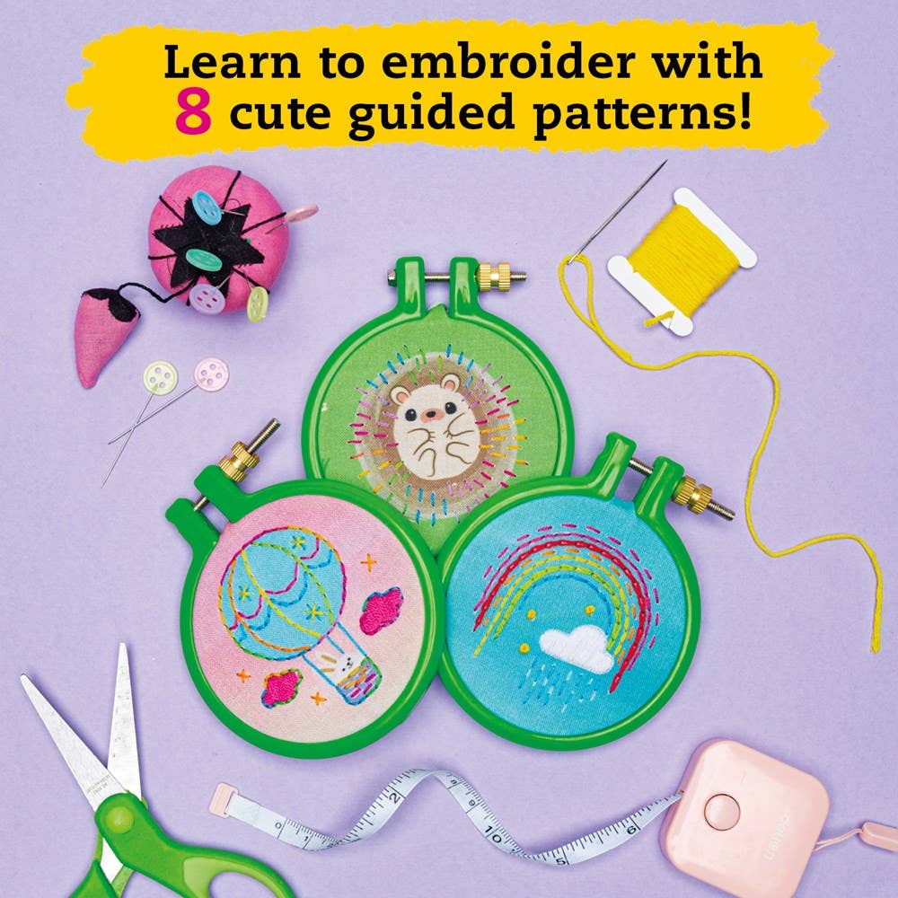 Klutz® Super Cute Embroidery – Introductory Fiber Arts Learning Kit
