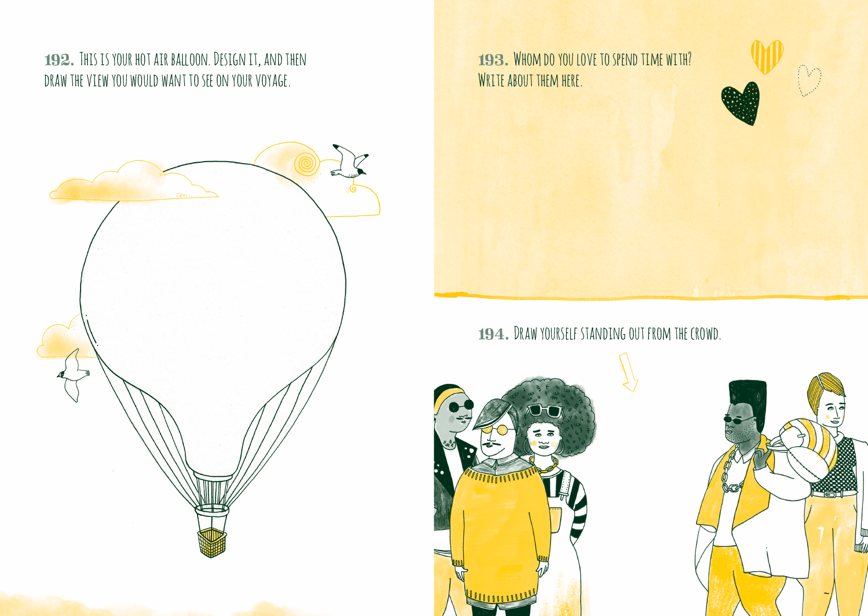 Daily Creativity & Personal Reflection Journal – 365 Guided Writing & Drawing Activities