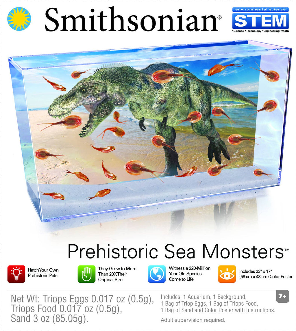 Smithsonian Prehistoric Sea Monsters Set: Life Science Observation Kit – Aquatic Organism Growth and Habitat Study STEM Learning Set (Biology & Life Cycle Exploration)