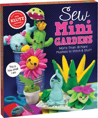 Educational Hand Sewing & Creativity Kit: Klutz Sew Mini Gardens – Learn Foundational Sewing Skills Through Nature-Themed Projects