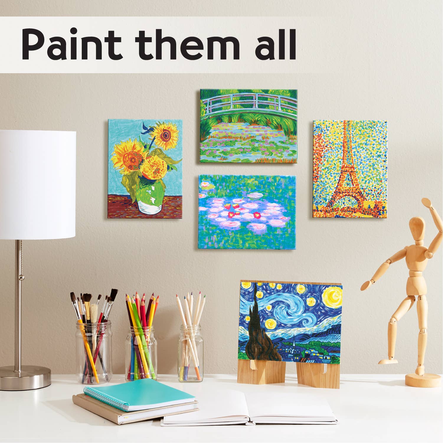 Faber-Castell® Museum Series Paint by Number – The Japanese Footbridge Inspired by Claude Monet