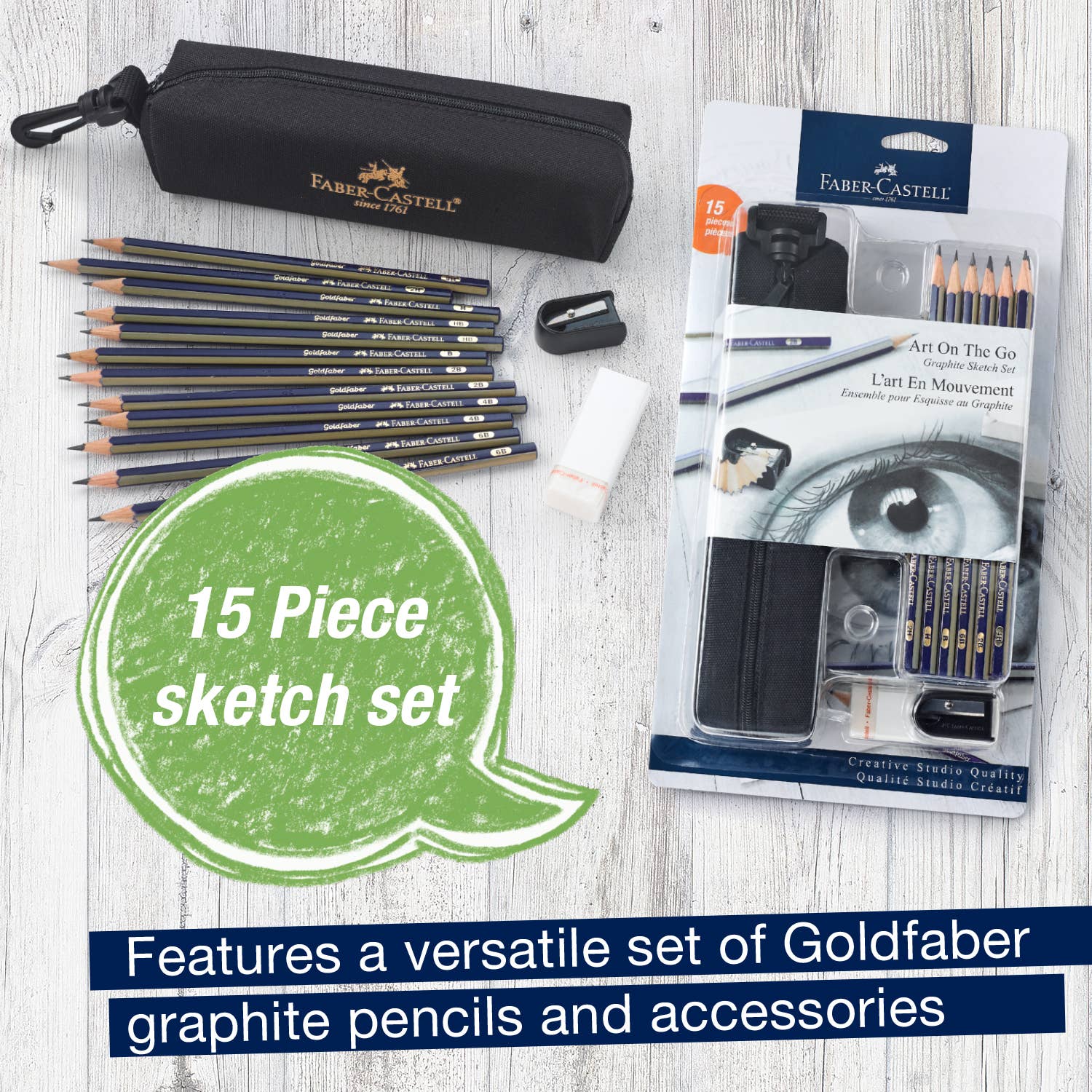 Faber-Castell® Art on the Go Graphite Sketch Set – Drawing & Shading Educational Kit