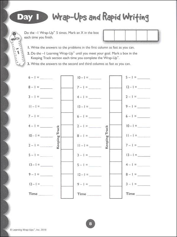 Learning Wrap-ups: 10 Days to Subtraction Mastery