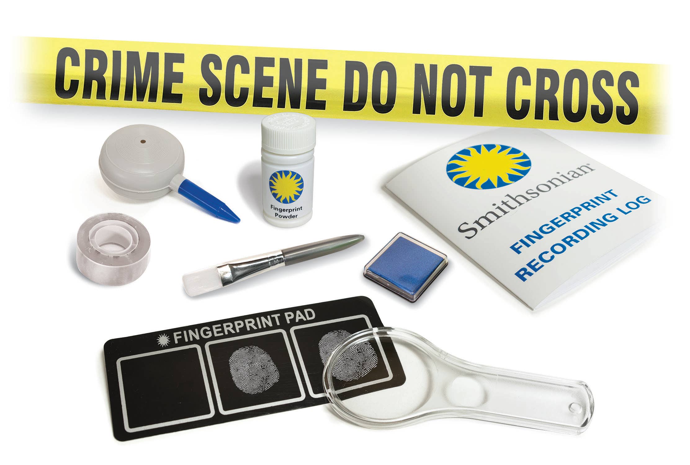 Smithsonian Fingerprint Kit: Forensic Science Investigation Kit – Fingerprint Analysis and Identification STEM Learning Activity (Observation & Data Comparison Skills)