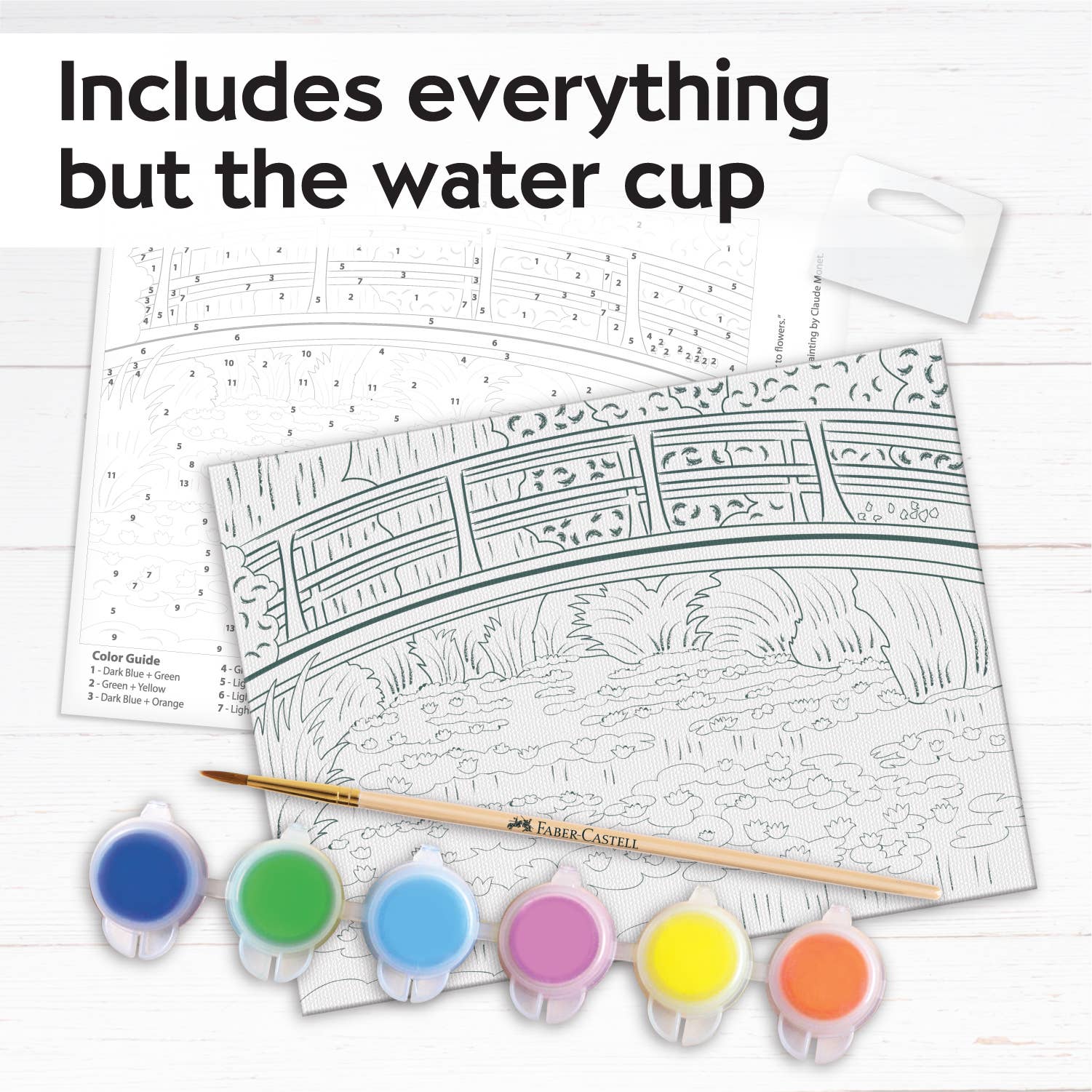 Faber-Castell® Museum Series Paint by Number – The Japanese Footbridge Inspired by Claude Monet