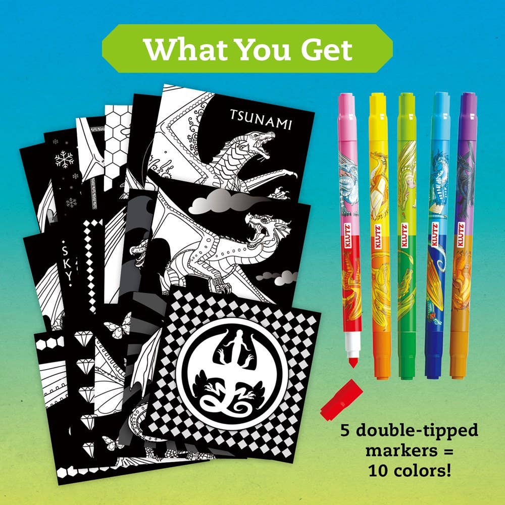 Klutz® Wings of Fire Stained Glass Art – Dragon Design & Color Learning Kit