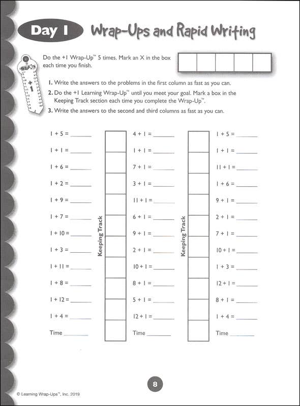 Learning Wrap-ups: 10 Days to Addition Mastery