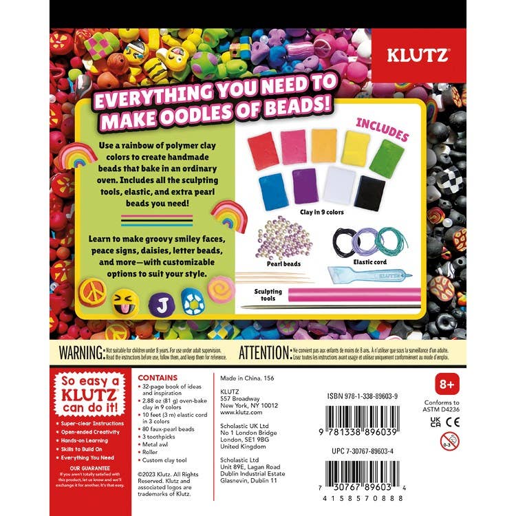 Educational Polymer Clay Art Kit: Klutz Ultimate Clay Bead Book – Learn Jewelry Design, Color Theory, and Sculpting Techniques