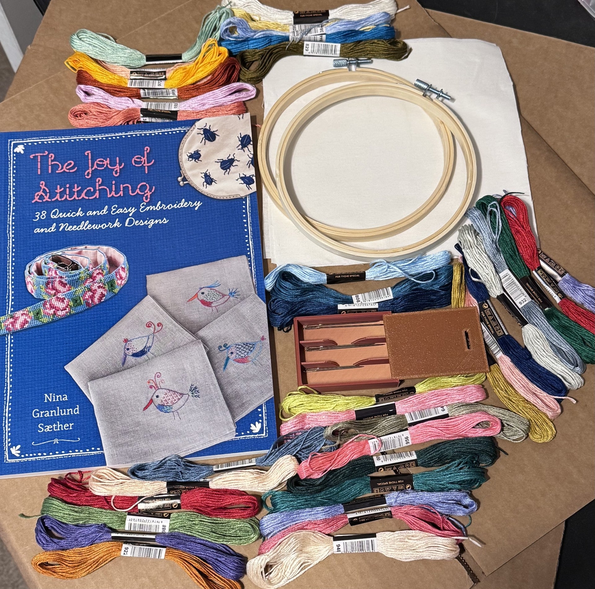 Educational Embroidery Starter Kit – Fiber Arts & Fine Motor Skill Development with Instructional Pattern Book