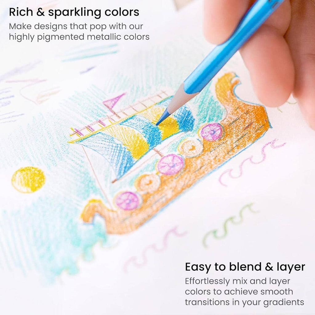Arteza® Metallic Colored Pencils Set, 24 pc.