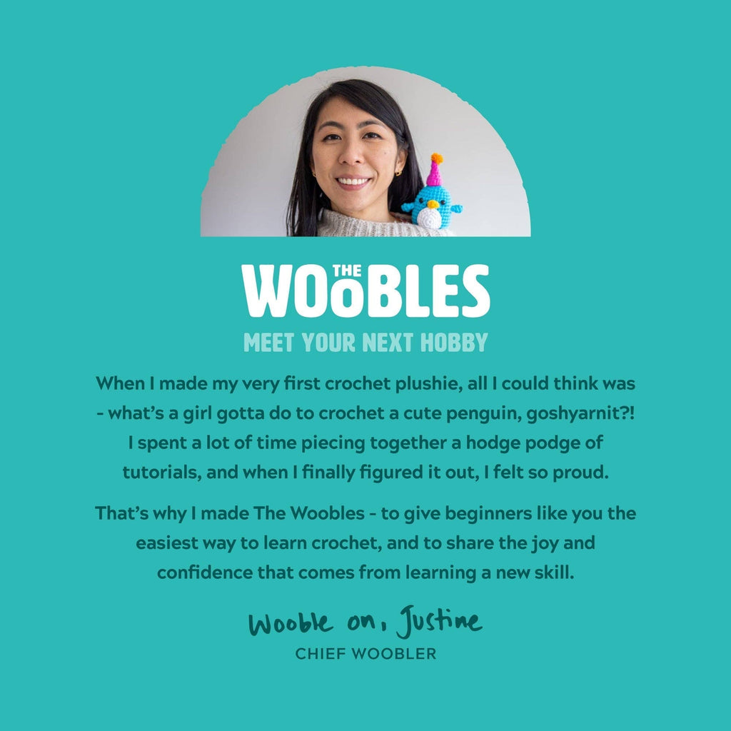 Educational Crochet Learning Kit – Beginner Fiber Arts Skill Development: Woobles Pastel Fox Crochet Kit