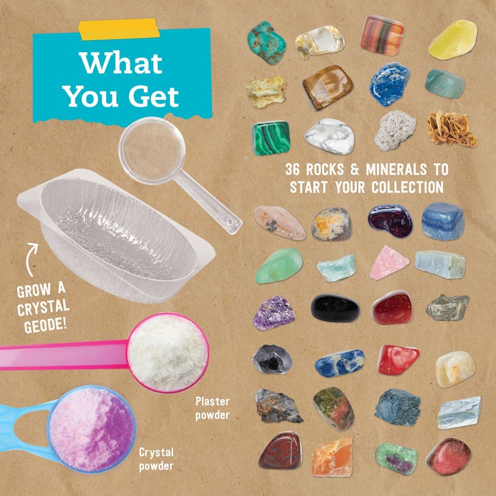 Educational Rocks, Gems & Geodes Science Kit – Earth Science & Geology Learning