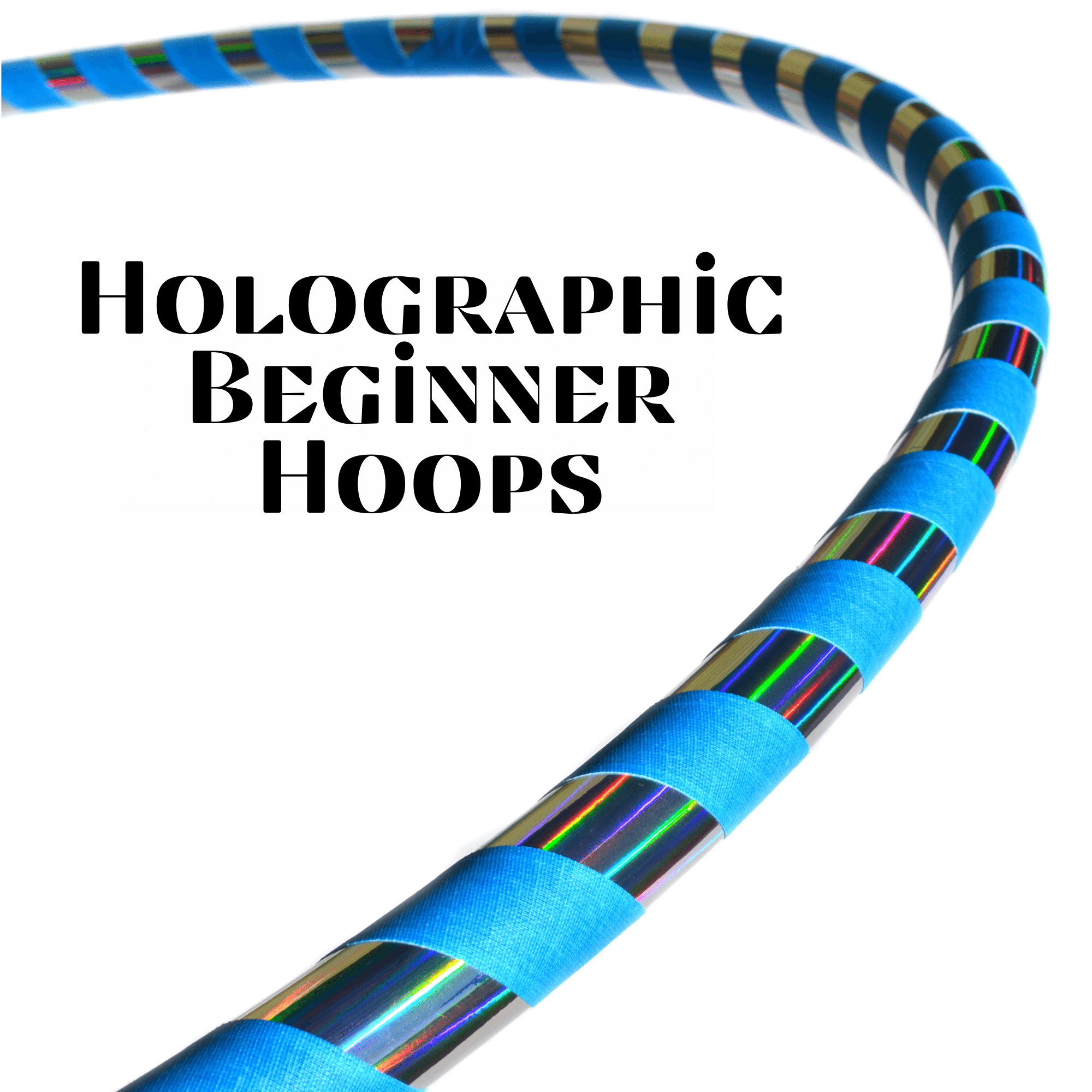 Beginner & Weighted Fitness Taped Beginner Hula Hoops | Mirror, Holographic, & Prism Deco Tapes + Gaffer Grip Tape