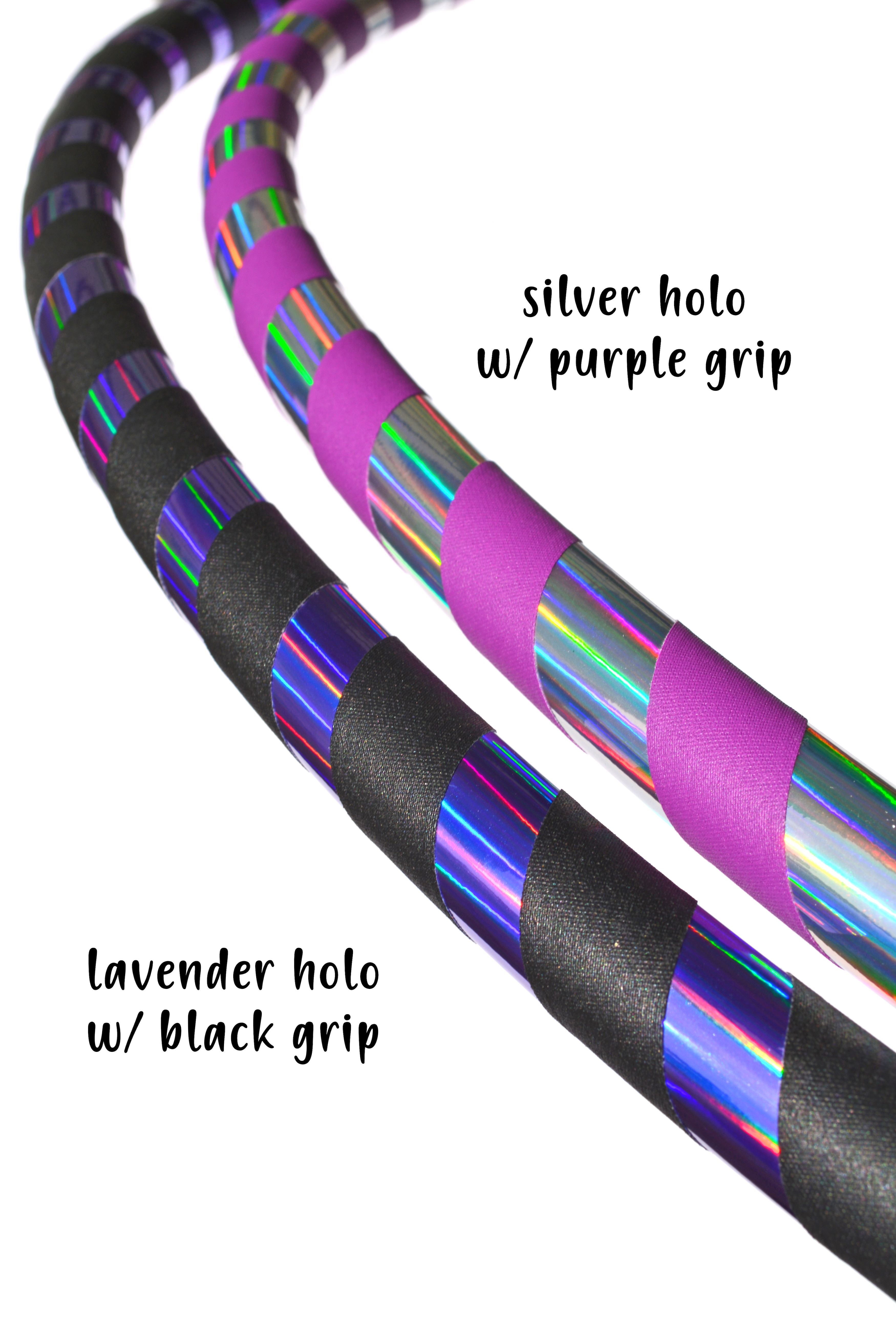 Beginner & Weighted Fitness Taped Beginner Hula Hoops | Mirror, Holographic, & Prism Deco Tapes + Gaffer Grip Tape