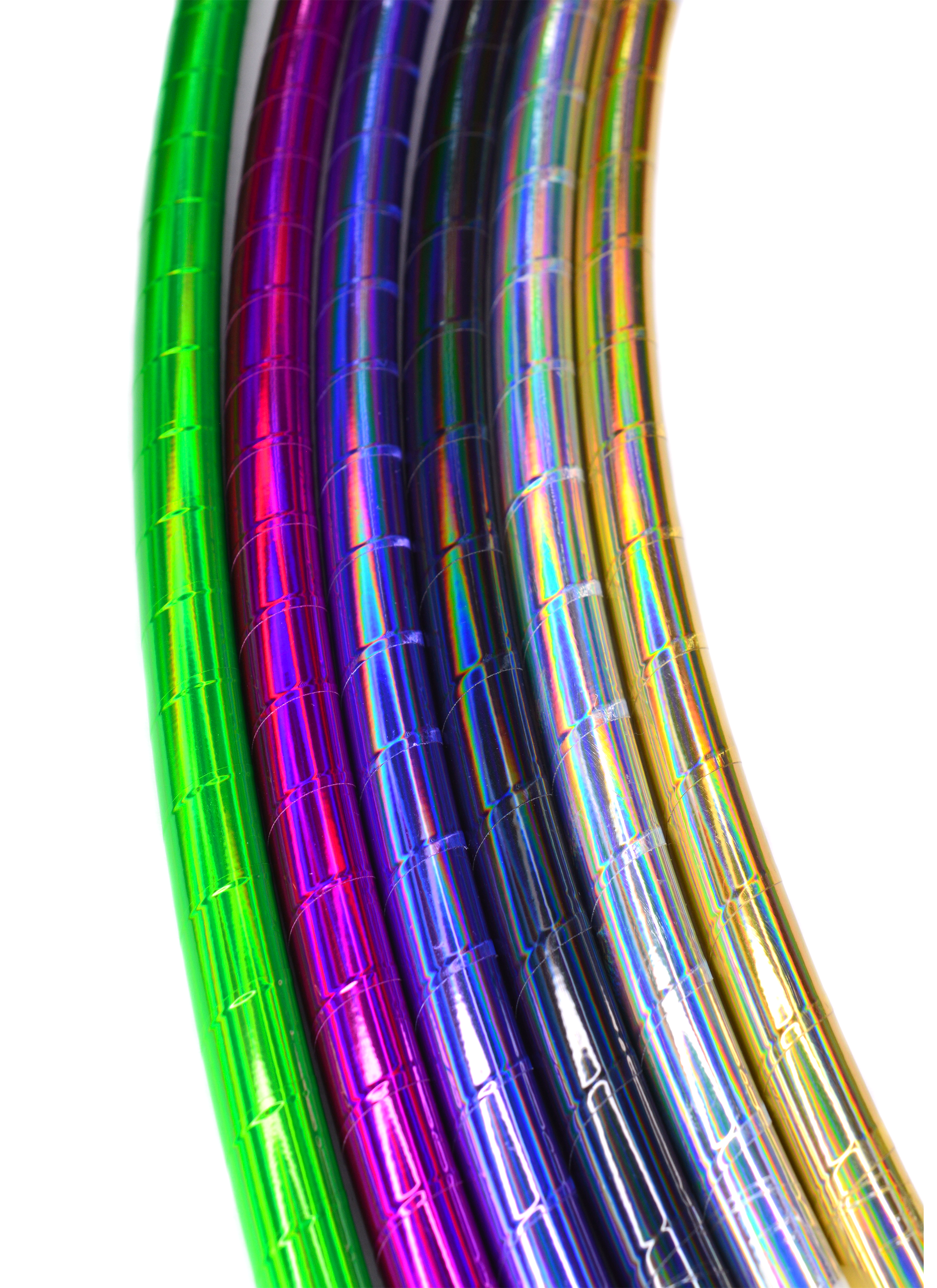 Beginner & Weighted Fitness Taped Beginner Hula Hoops | Mirror, Holographic, & Prism Deco Tapes + Gaffer Grip Tape