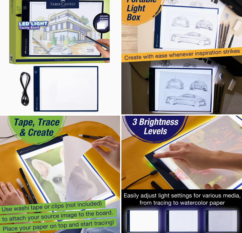 Educational LED Light Tracing Board Kit – Drawing, Handwriting & Visual Skills Development