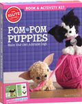 Klutz Pom-Pom Puppies Craft Kit – Fiber Arts, Fine Motor Skills, and Creative Design Learning Set