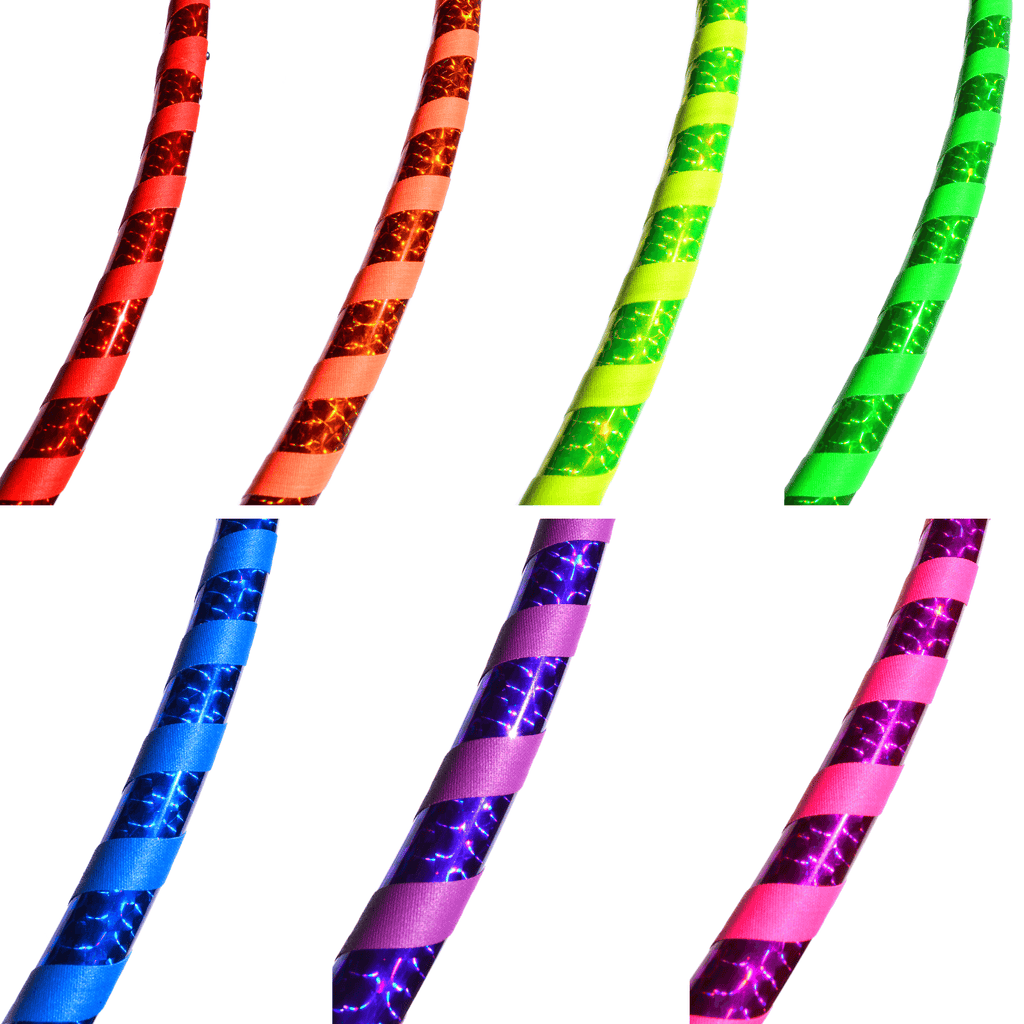 Rainbow Prism Taped Hoops ~ Beginner & Kids Fitness & Practice Hoops