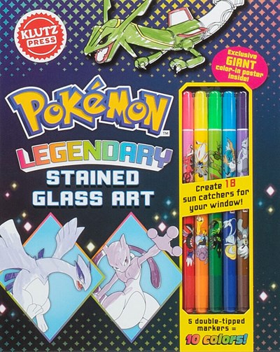Klutz Pokémon Legendary Stained Glass Art Kit – Visual Arts, Color Theory, and Light Exploration Learning Set
